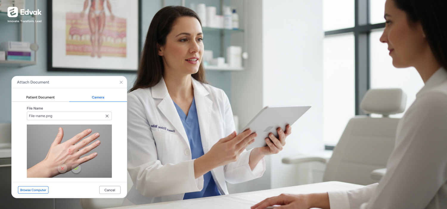 Dermatology Photo Documentation in an AI EHR